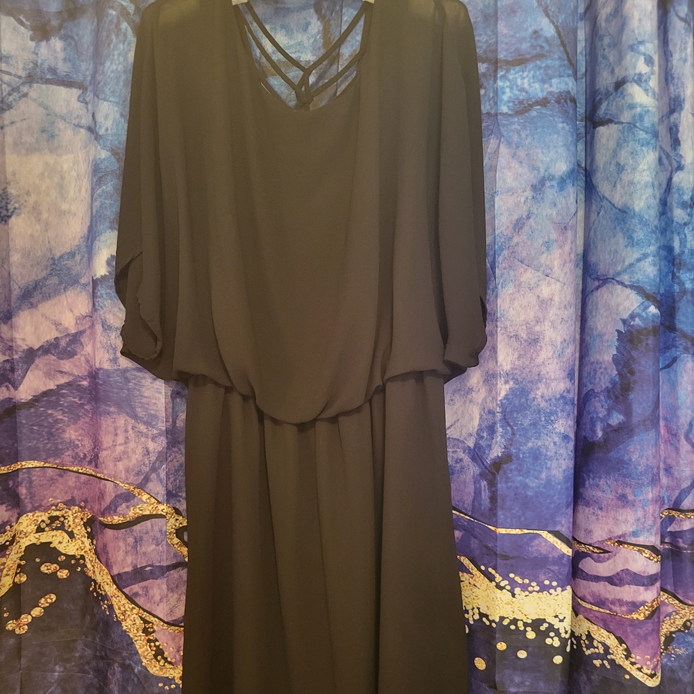 Chic Black Sheer Dress size M